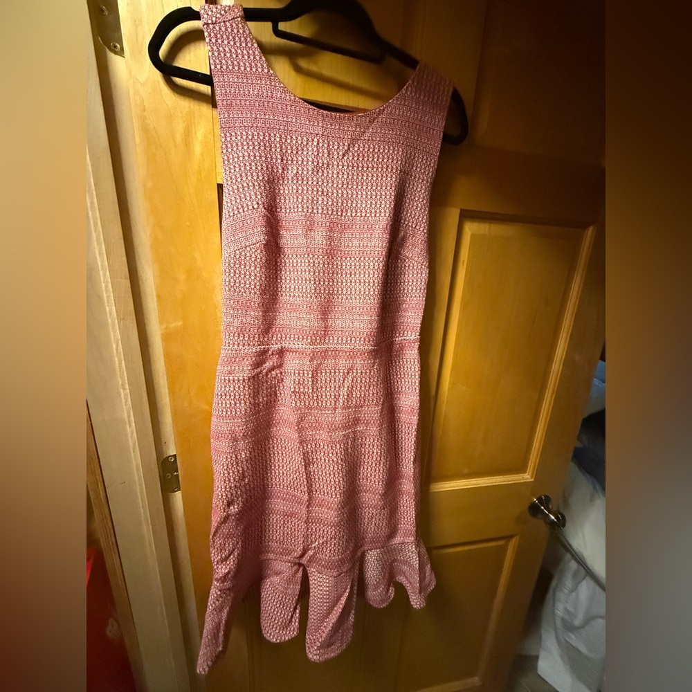 Banana Republic Textured Pink Midi Dress